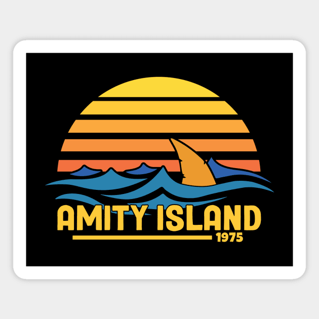 Amity island 1975 Magnet by kangaroo Studio